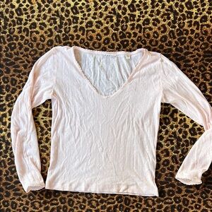 Doen pink eyelet top